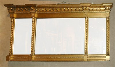 Lot 2299 - Federal Style Gilt-Wood Overmantel Mirror 19th...