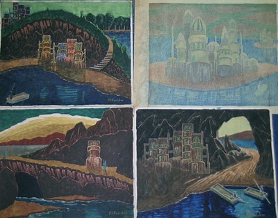 Lot 47 - Rudolph A. Voelcker American, b.1873 HOUSES...