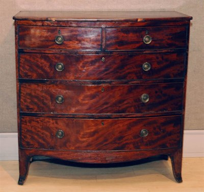 Lot 572 - Georgian Style Mahogany Bow Front Chest of...