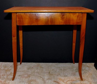 Lot 597 - Edwardian Style Leather Top Fruitwood...