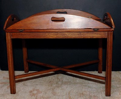 Lot 612 - Georgian Style Mahogany Butler's Tray Table...