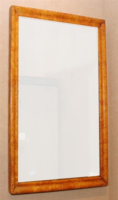 Lot 628 - Georgian Style Burl-Wood Mirror Height 43 1/2...
