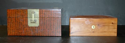 Lot 1204 - Group of Four Wood Boxes Including a Victorian...