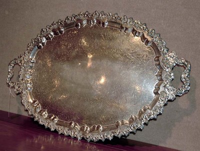 Lot 1249 - English Silver Plated Two-Handled Serving Tray...
