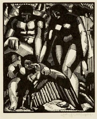 Lot 4336 - John Murphy THE BENCH; EAGLE Woodcuts, circa...