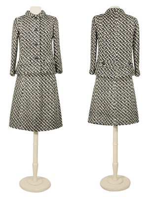 Lot 95 - Christian Dior Black and Creme Nubby Tweed...