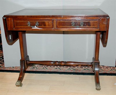 Lot 4476 - Georgian Style Inlaid Mahogany Sofa Table...