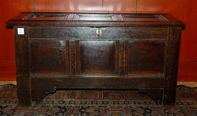 Lot 2201 - English Oak Panelled Chest 18th Century With...