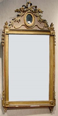Lot 588 - Louis XVI Style Parcel Gilt and Painted Mirror...
