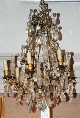 Lot 617 - Louis XV Style Gilt-Metal and Cut Glass...