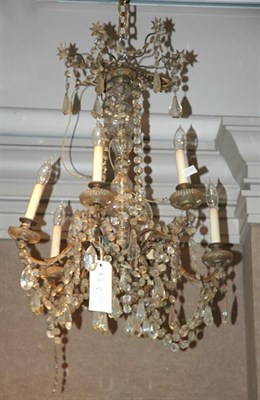 Lot 618 - Louis XV Style Gilt-Metal and Cut Glass...