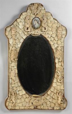 Lot 327 - Dieppe Carved Bone Mirror 19th Century The...