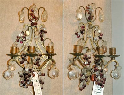 Lot 391 - Pair of Louis XV Style Gilt-Metal Clear and...
