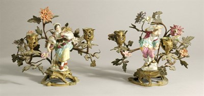 Lot 402 - Pair of Louis XV Style Gilt-Bronze Mounted...