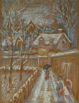Lot 1072 - Attributed to Paul Serusier Woman on a Rainy...