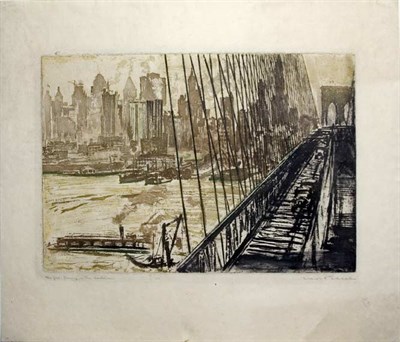 Lot 104 - Max Pollak NEW YORK EVENING ON THE EAST RIVER...