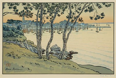 Lot 104 - Henri Riviere LE PORT DE DOUARNENEZ Color...