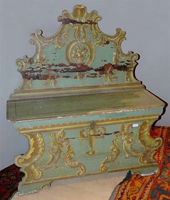 Lot 269 - Italian Rococo Painted and Decorated Bench The...