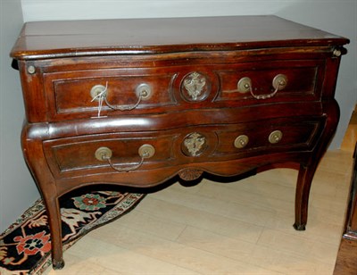 Lot 278 - Continental Rococo Walnut Commode The shaped...