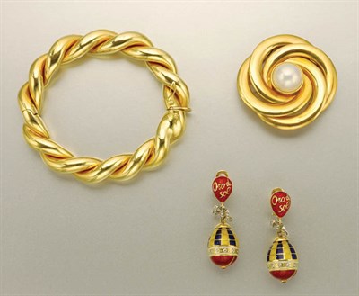 Lot 1287 - Group of Gold Jewelry