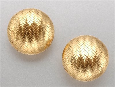 Lot 1393 - Pair of Gold Earrings