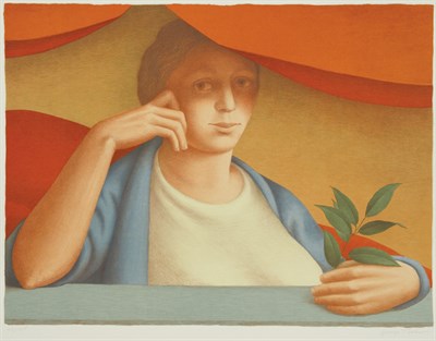 Lot 4412 - George Tooker WOMAN WITH BRANCH Color...