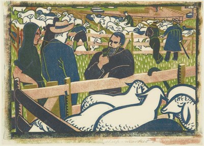 Lot 4418 - Lill Tschudi SHEEP MARKET (C. LT75) Color...
