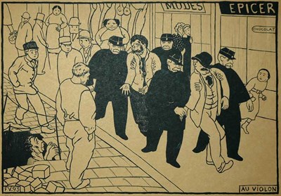 Lot 76 - Felix Vallotton AU VIOLON Zincograph, 1893. 8...