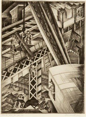 Lot 4423 - Donald Vogel BLACK DAY FOR THE EL Drypoint,...
