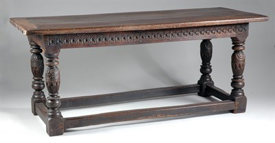 Lot 321 - Charles II Oak Refectory Table The rectangular...