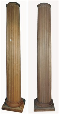 Lot 1104 - Pair of Neoclassical Style Fruitwood Columns...