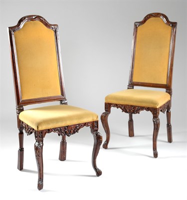 Lot 366 - Set of Ten Louis XIV Style Walnut High Back...