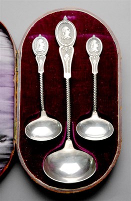 Lot 2237 - Set of Three American Silver Medallion Pattern...