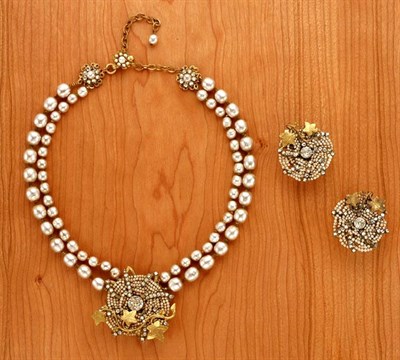 Lot 187 - Miriam Haskell Faux Baroque Pearl Suite...