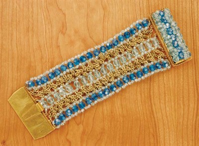 Lot 199 - Coppola e Toppo Aqua Bead Bracelet Italian,...
