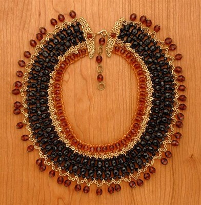 Lot 205 - Coppola e Toppo Faceted Faux Jet and Amber...