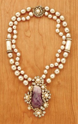 Lot 188 - Miriam Haskell Quartz Pendant Necklace...