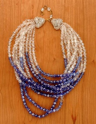 Lot 200 - Coppola e Toppo Ombre Blue Bead Necklace...