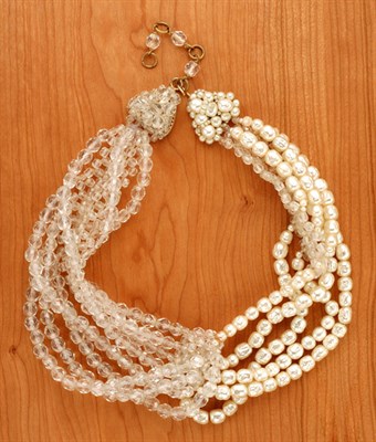 Lot 202 - Coppola e Toppo Faux Pearl and Crystal Swag...