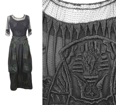 Lot 9 - Egyptian Motif Late Day Dress American, circa...