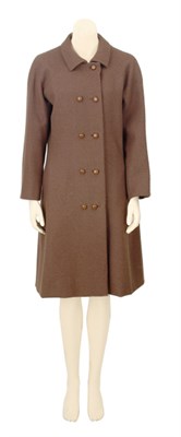 Lot 93 - Givenchy Brown Drab Wool Coat French, late...