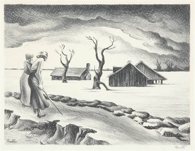 Lot 3091 - Thomas Hart Benton FLOOD (FATH 16) Lithograph,...