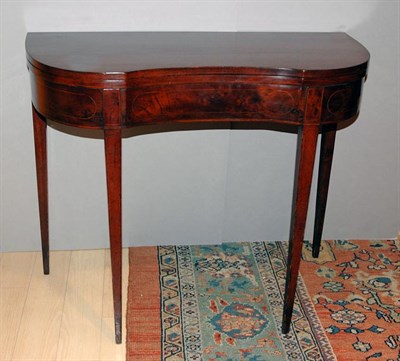Lot 2207 - Federal Inlaid Mahogany Fold-Over Card Table...
