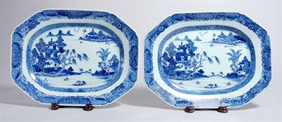 Lot 2202 - Pair of Chinese Export Blue and White...