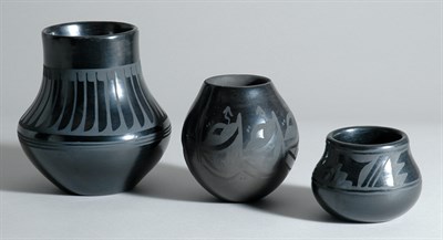 Lot 2191 - San Ildefonso Blackware Pot Maria Martinez and...