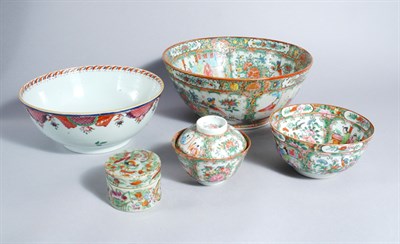 Lot 2171 - Group of Canton Rose Medallion Porcelain...