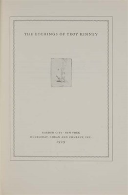 Lot 4125 - TROY, KINNEY Etchings Plates. 4to, boards with...