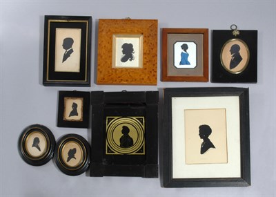 Lot 2188 - Group of Nine Framed Silhouette Portraits...