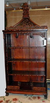 Lot 4152 - Chinese Carved Hardwood Pagoda-Form Open...