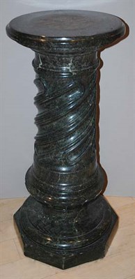 Lot 567 - Verde Antico Marble Pedestal Height 32 1/4...